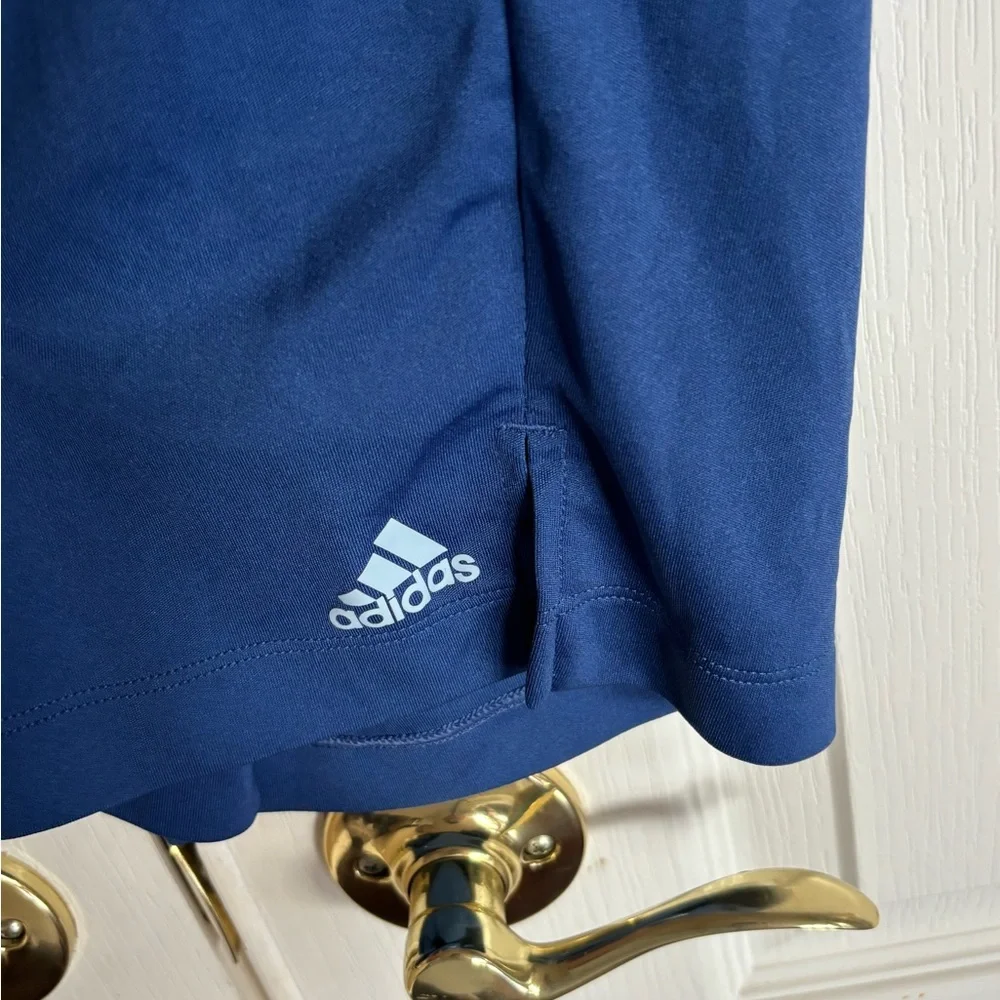 Adidas blue Y2K cropped capri soft pull on workout pants size Large - Picture 3 of 6
